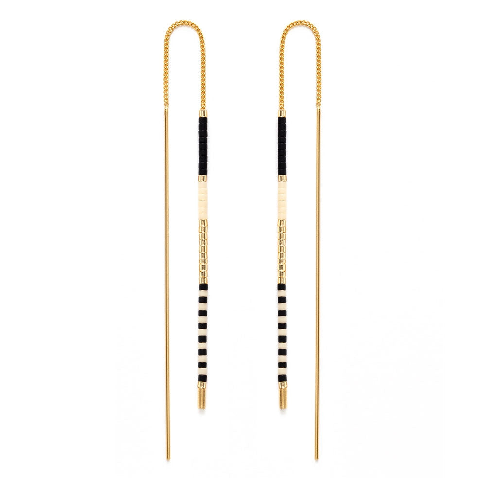 Miyuki Seed Bead Threader Earrings
