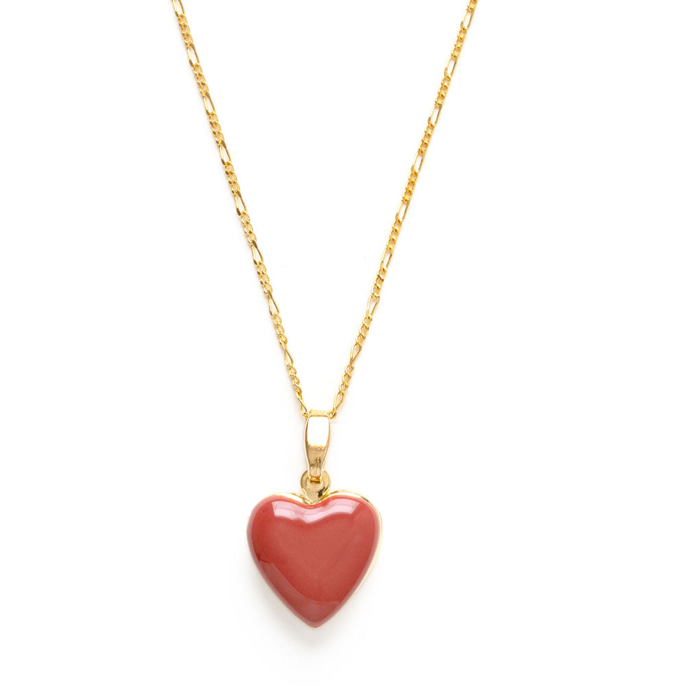 Large Enamel Heart Locket