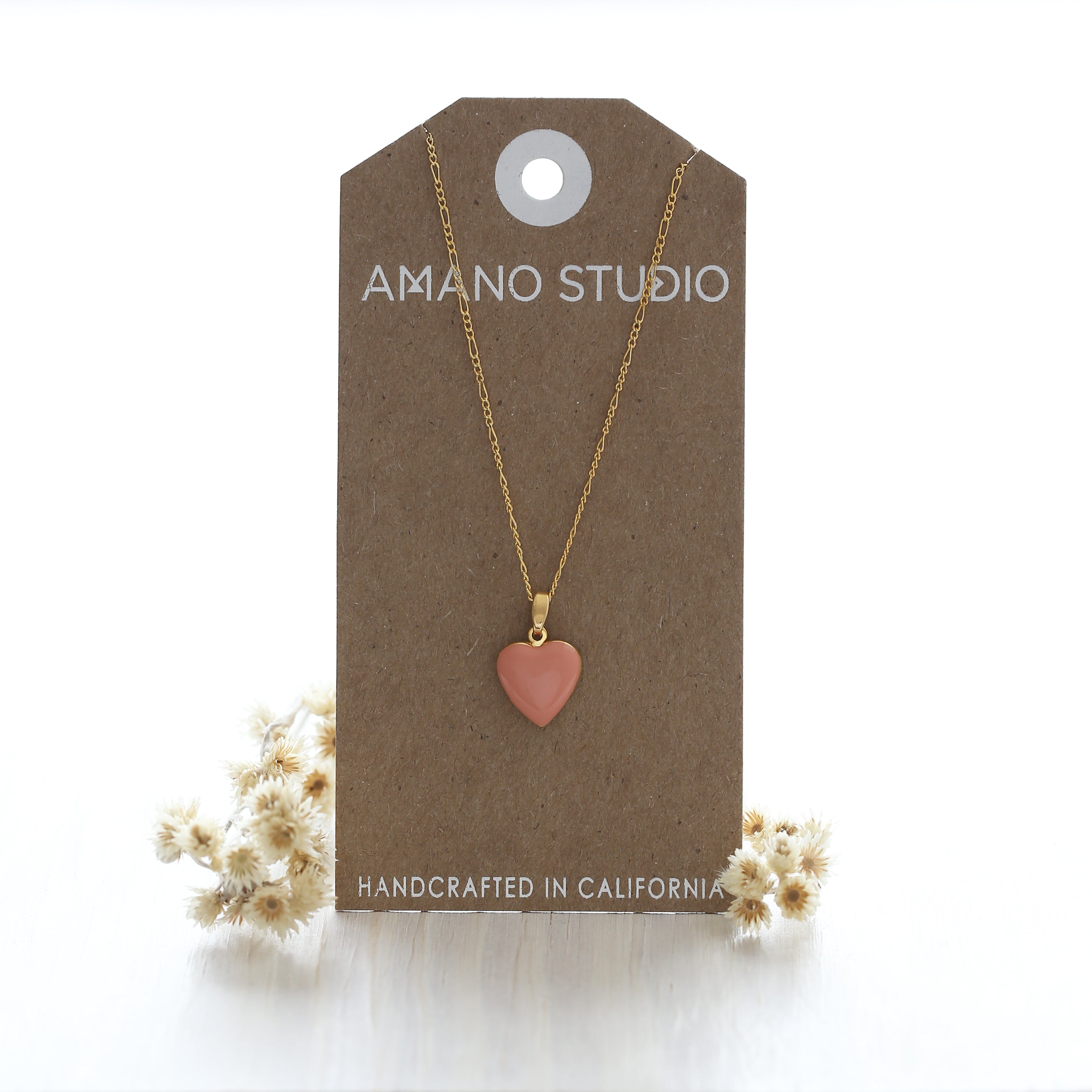 Large Enamel Heart Locket