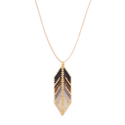 Ana Peregrina Large Pluma Necklace - Gold