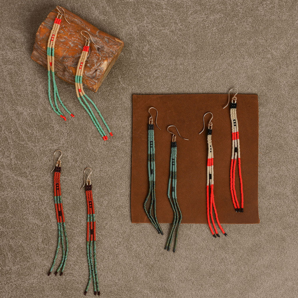 Beaded Calligraphy Earrings