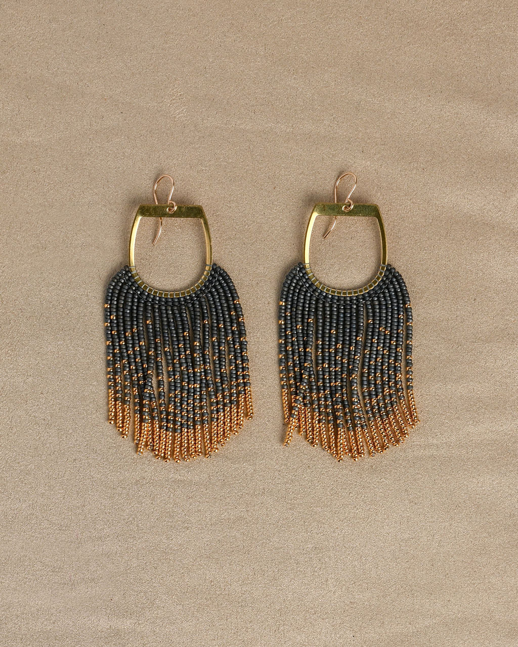 Beaded Peacock Earrings