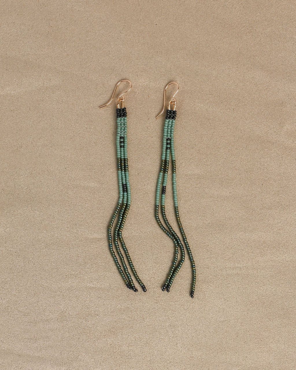 Beaded Calligraphy Earrings