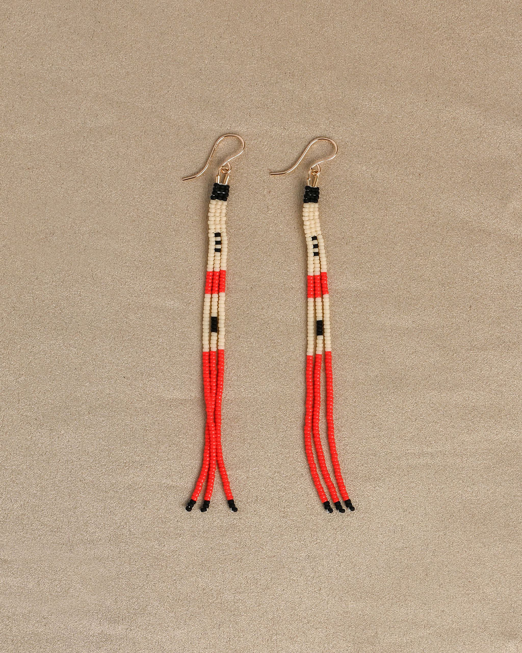 Beaded Calligraphy Earrings