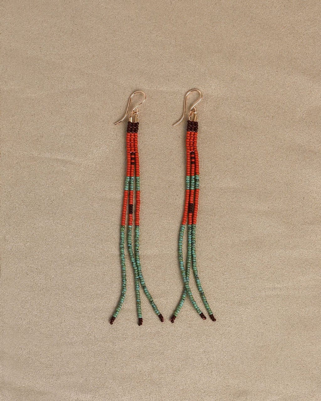 Beaded Calligraphy Earrings