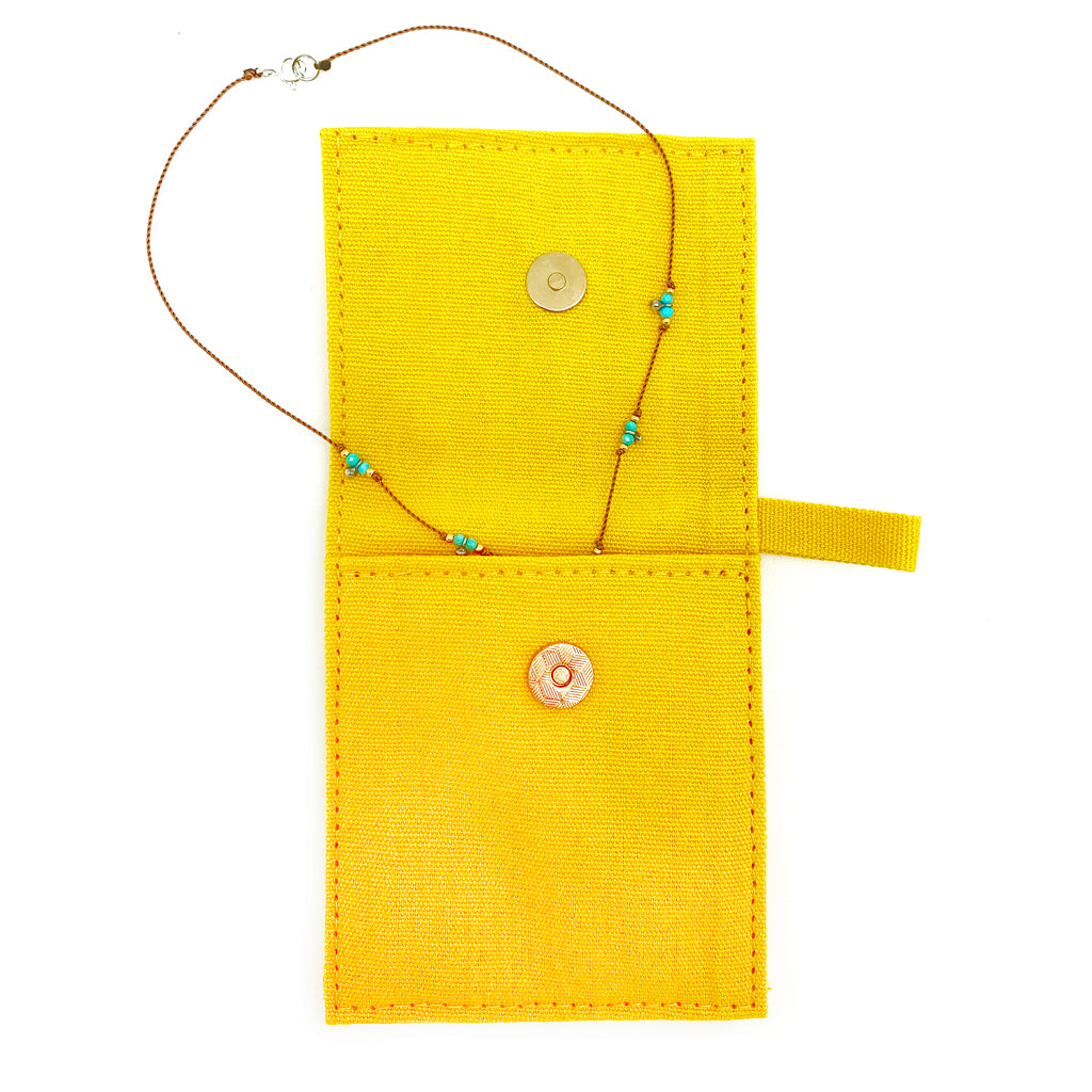 Bronwen Yellow Travel Pouch