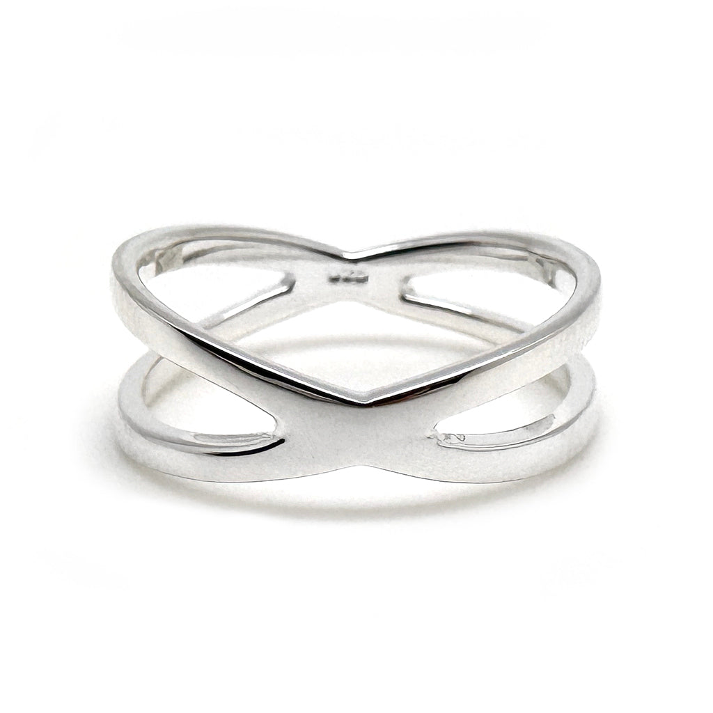 Criss Cross Ring Silver