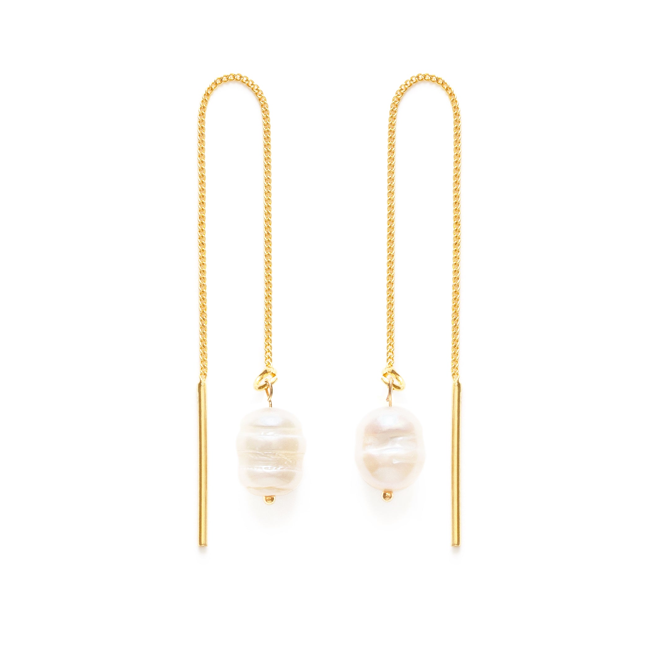 Pearl Threader Earrings