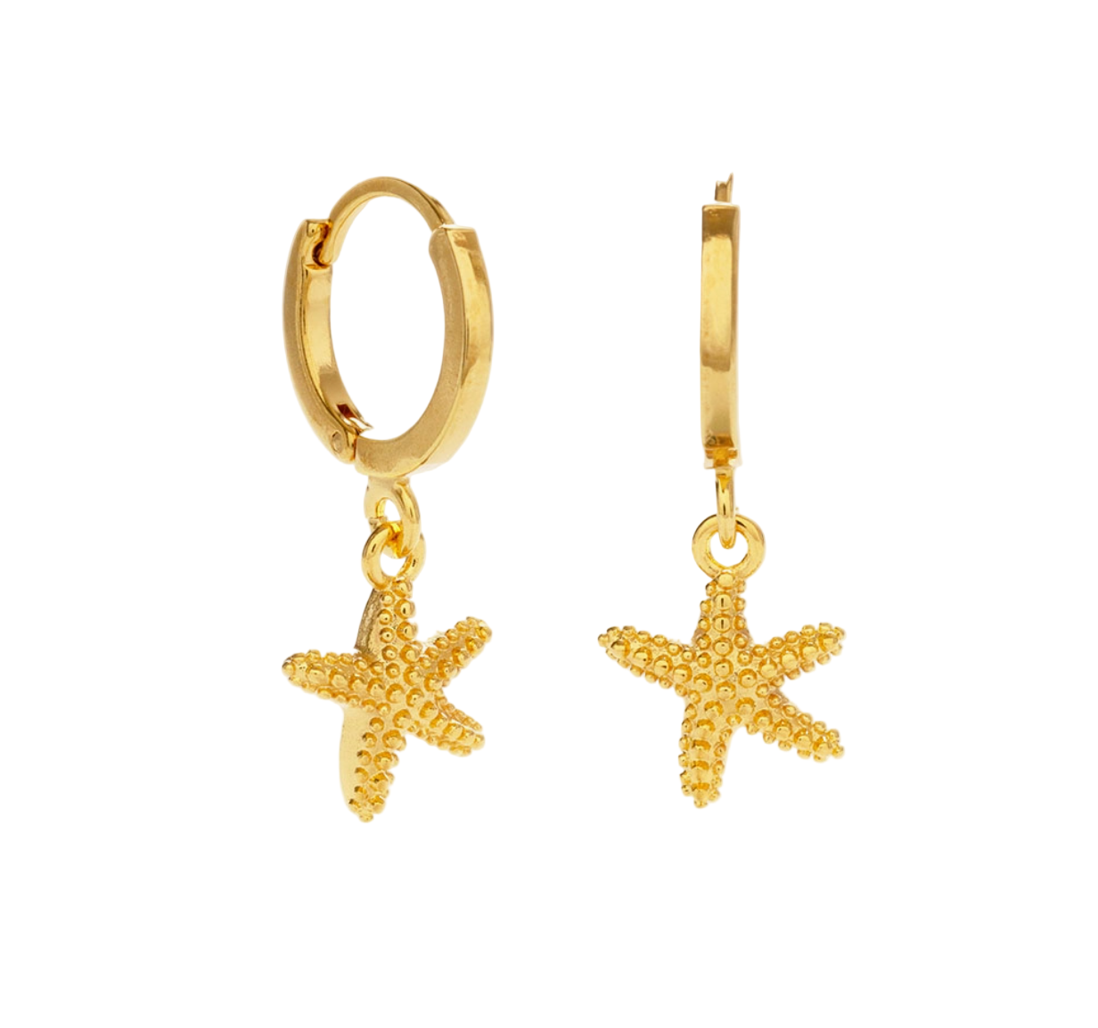 Starfish Huggie Hoops