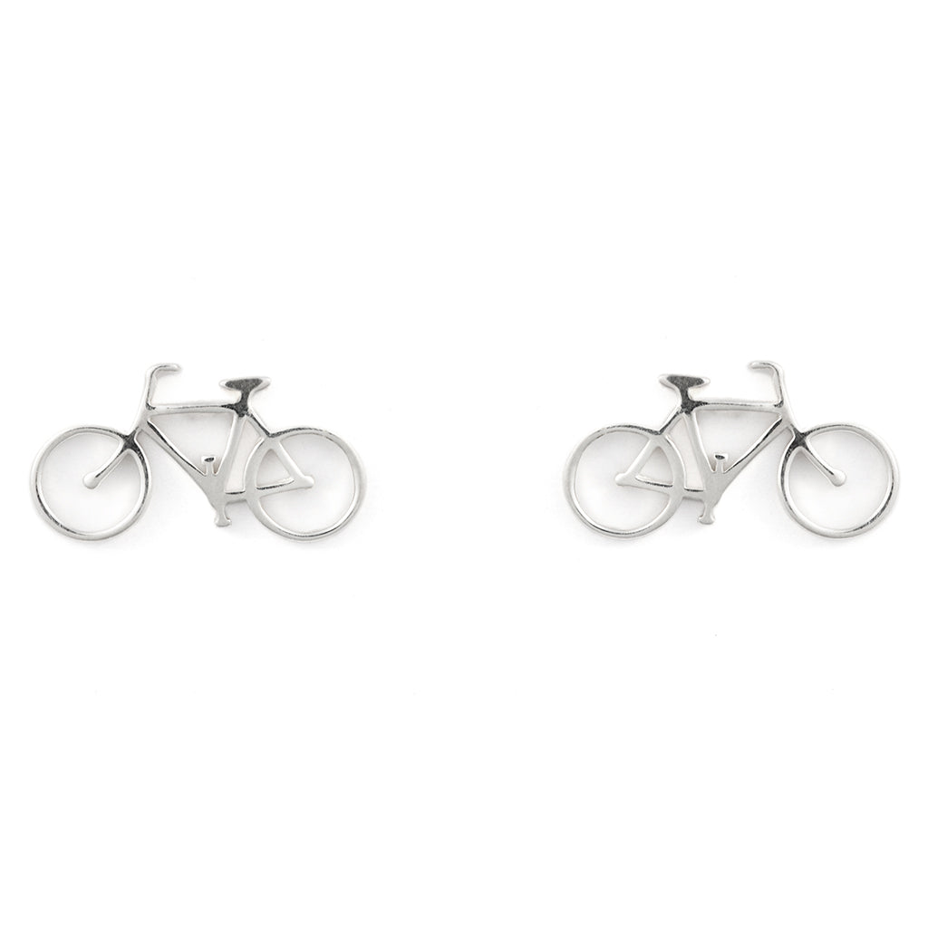 Tiny Charm Post Earrings - Bicycle