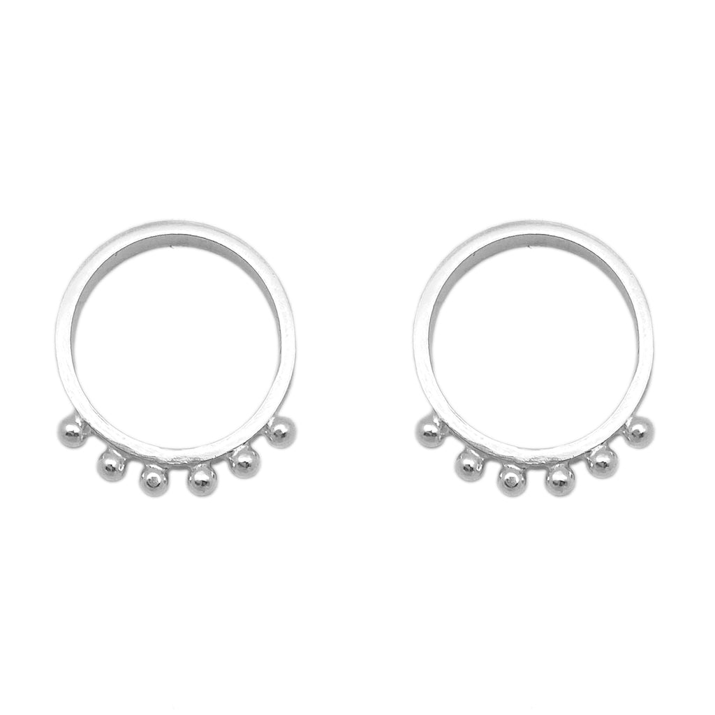 Tiny Charm Post Earrings - Halo