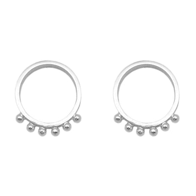 Tiny Charm Post Earrings - Halo