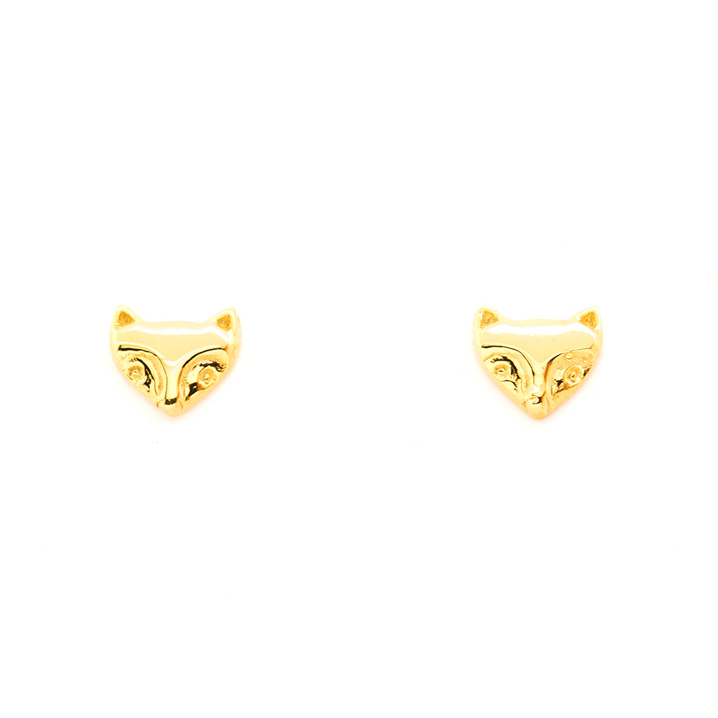 Tiny Charm Post Earrings - Fox
