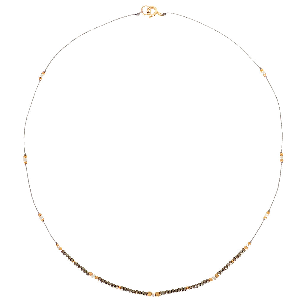 Minimal Beaded Chain Necklace – Pineal Vision Jewelry