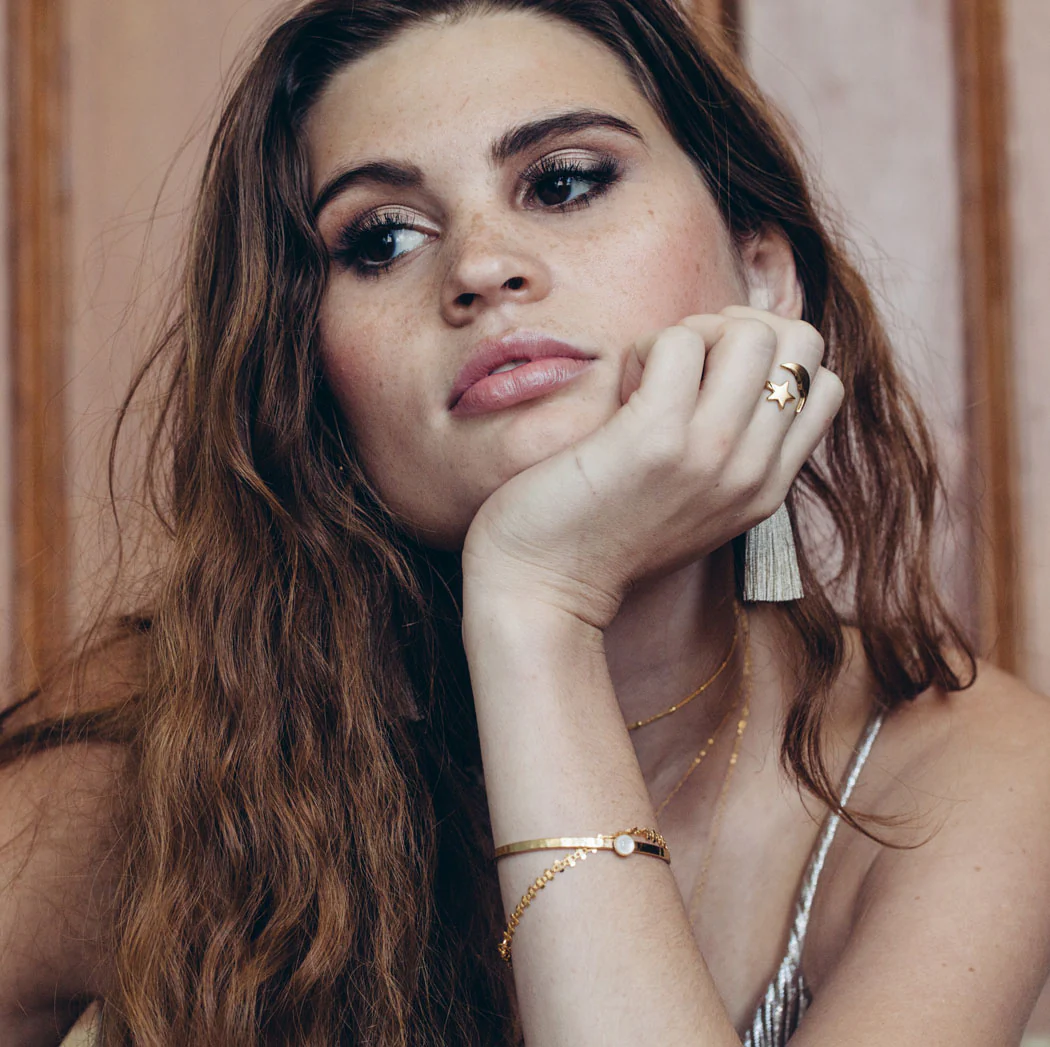 Mother of Pearl Hammered Cuff