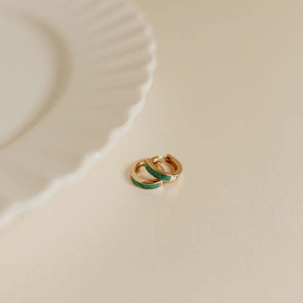 Main Character Single Earrings - Shimmer Enamel Hoop