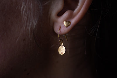 Tiny Charm Post Earrings - Hearts