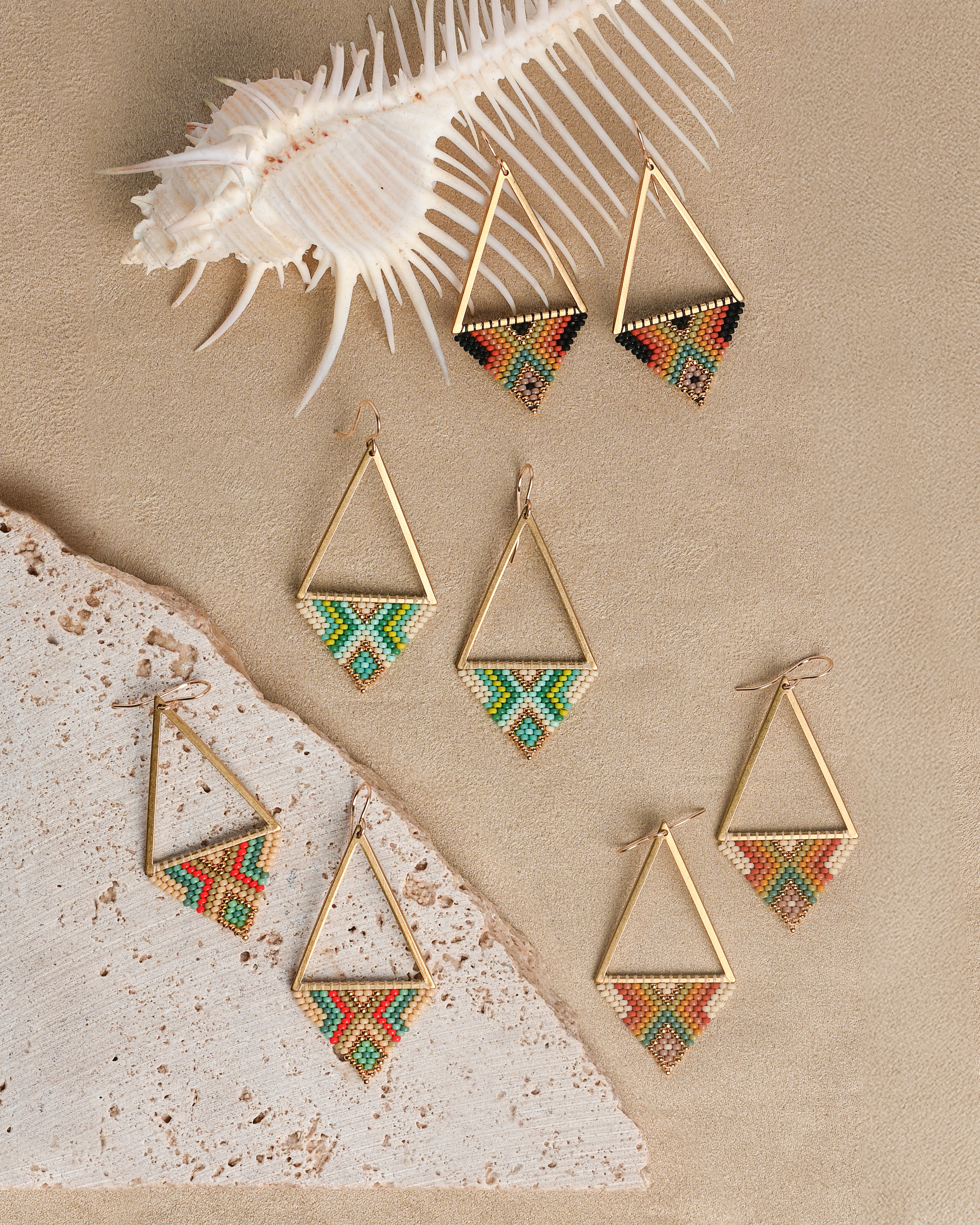 Beaded Vela Earrings
