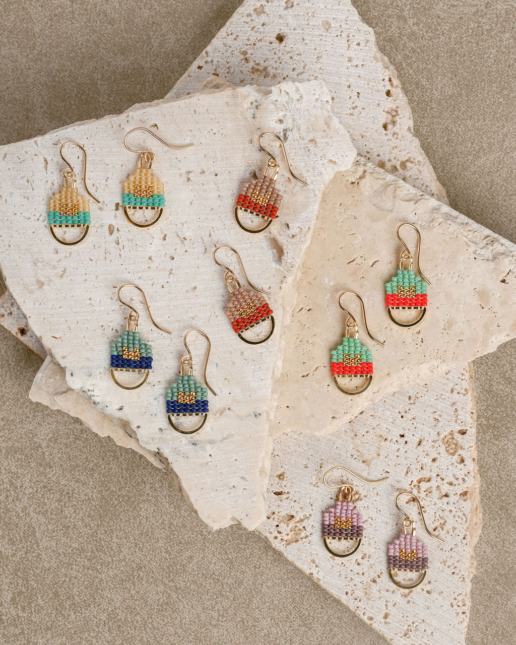 Beaded Mesa Earrings
