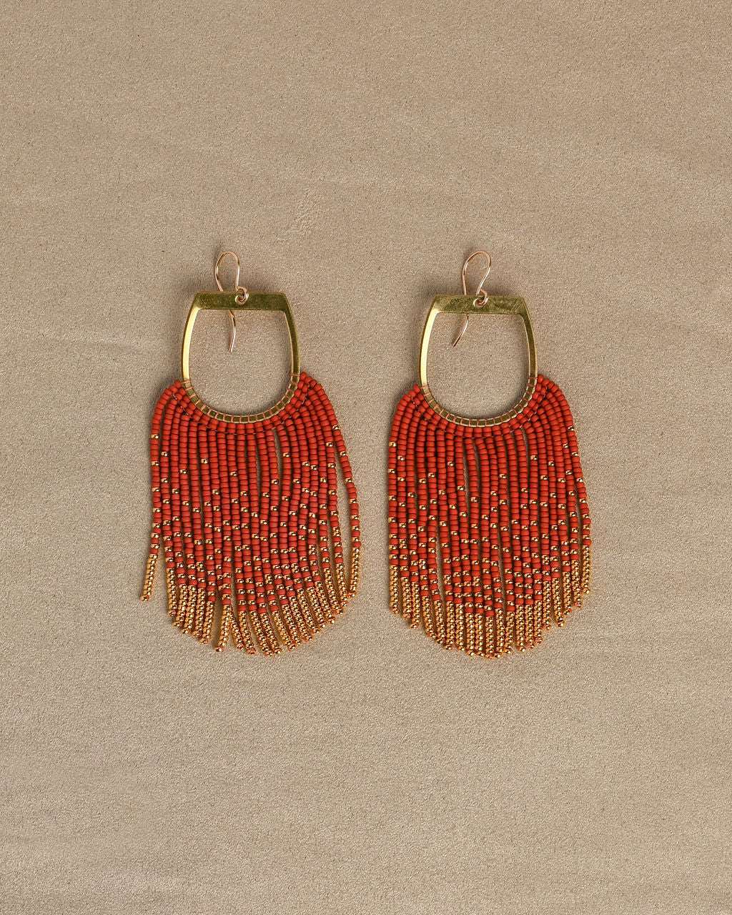 Beaded Peacock Earrings