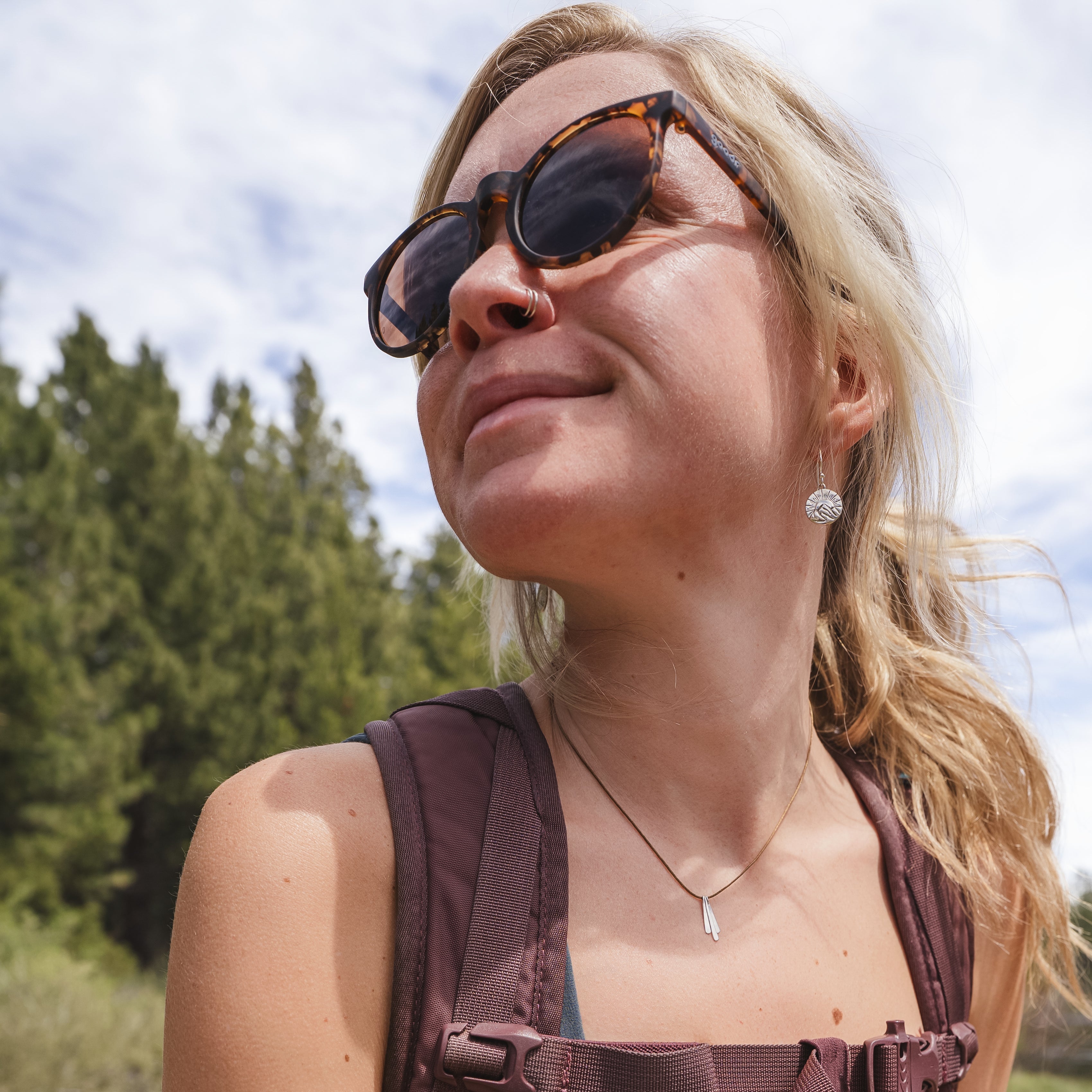 Mountain Sunrise Earrings - Short