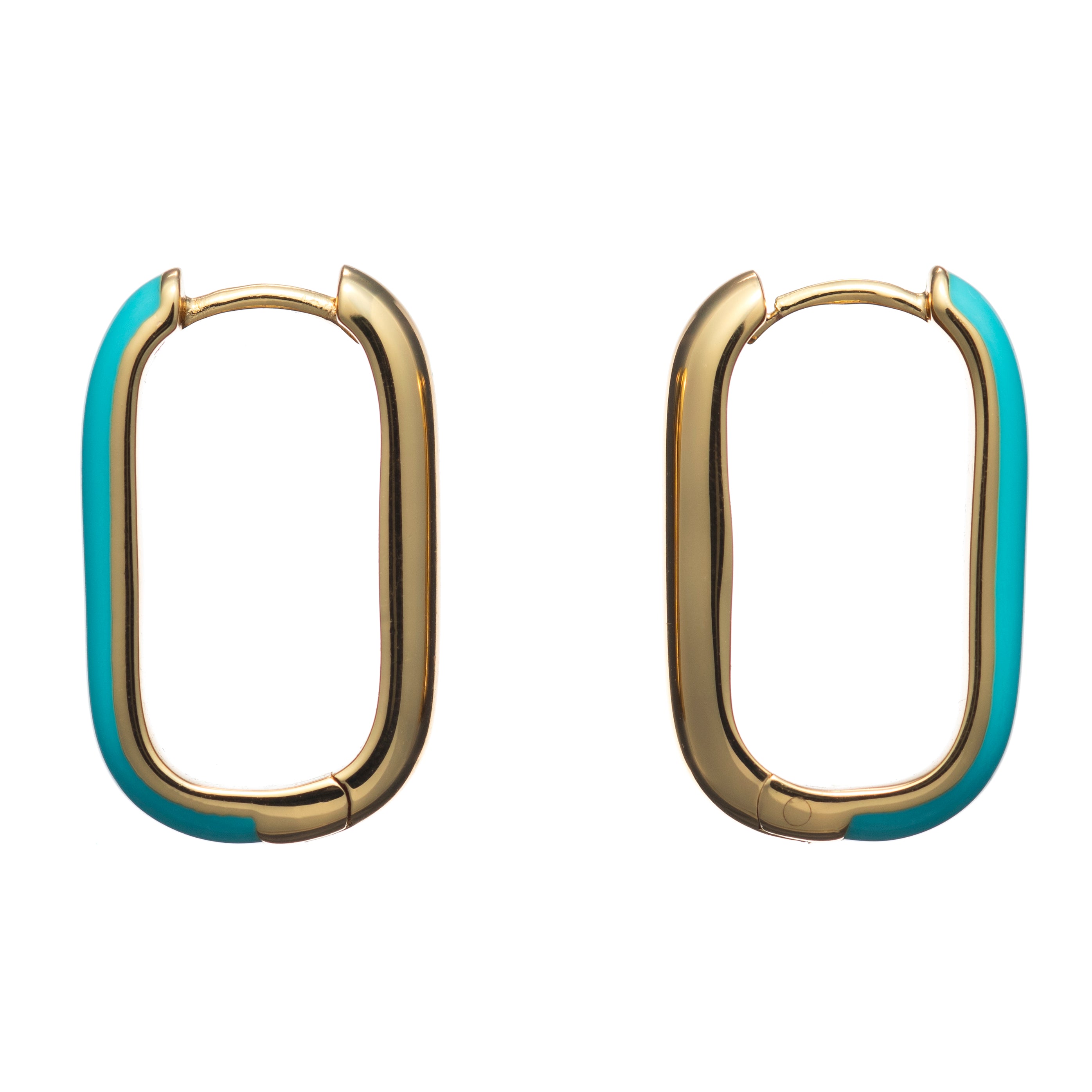 Enamel Mosaic Hoops