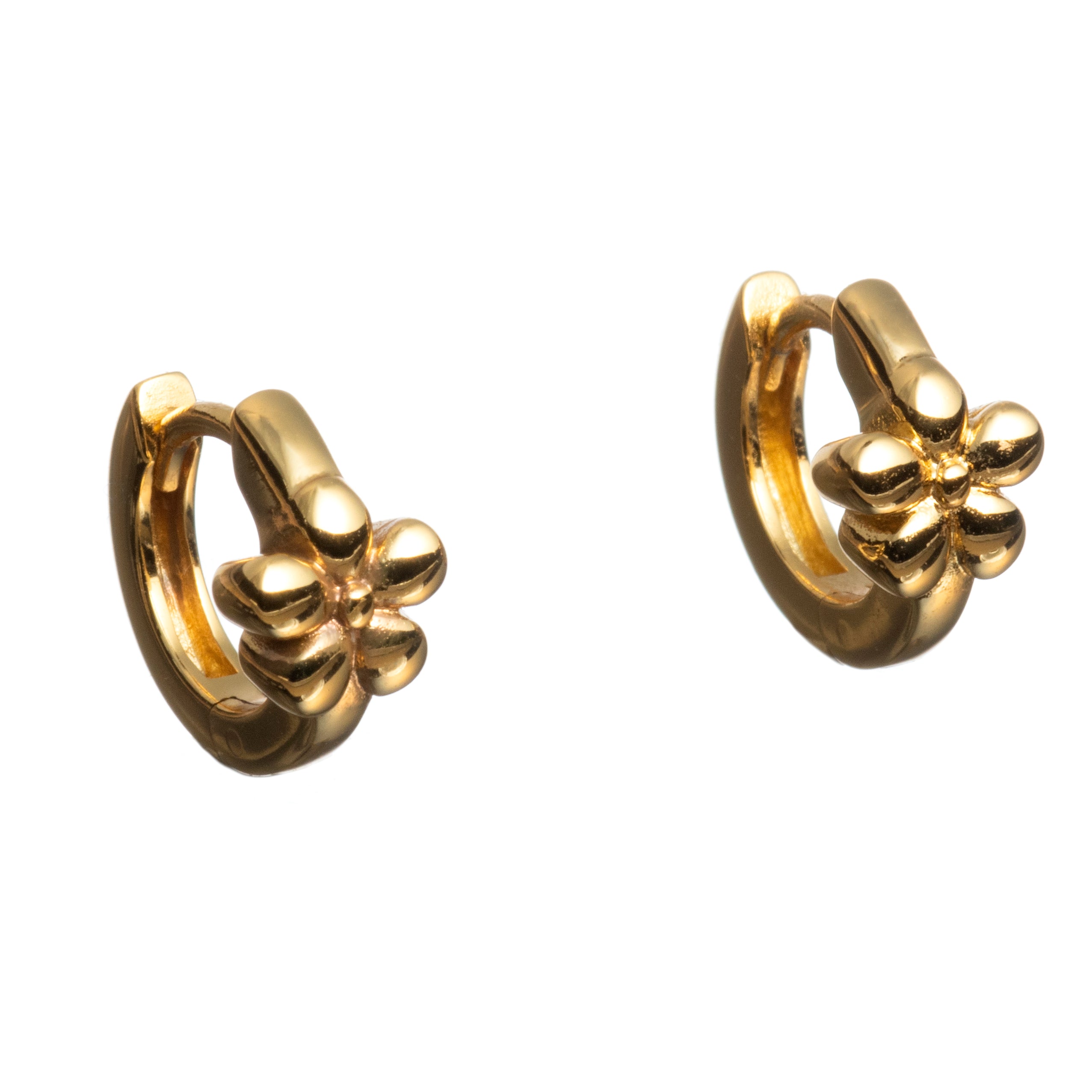 Flower Child Huggie Hoops