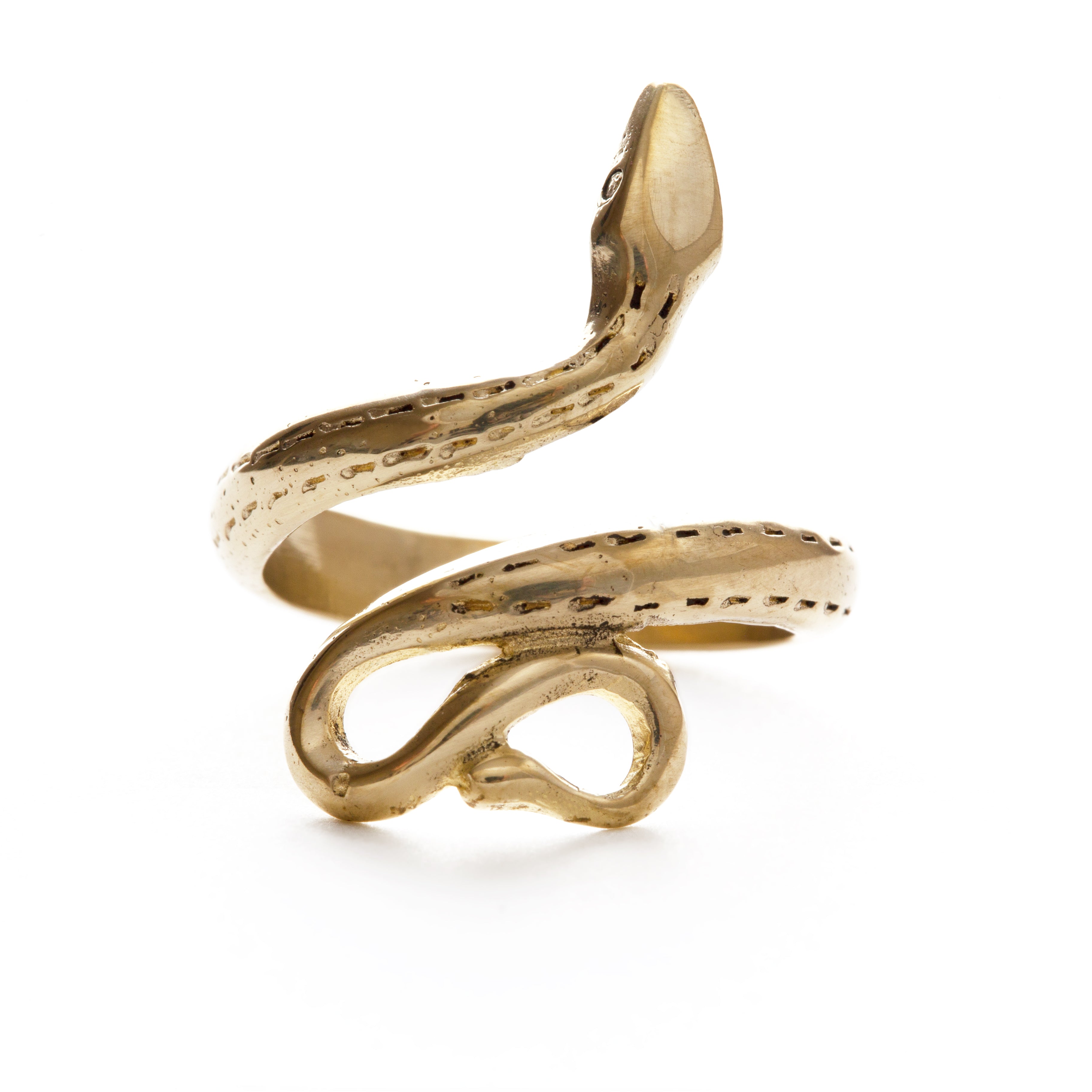 Golden serpent ring