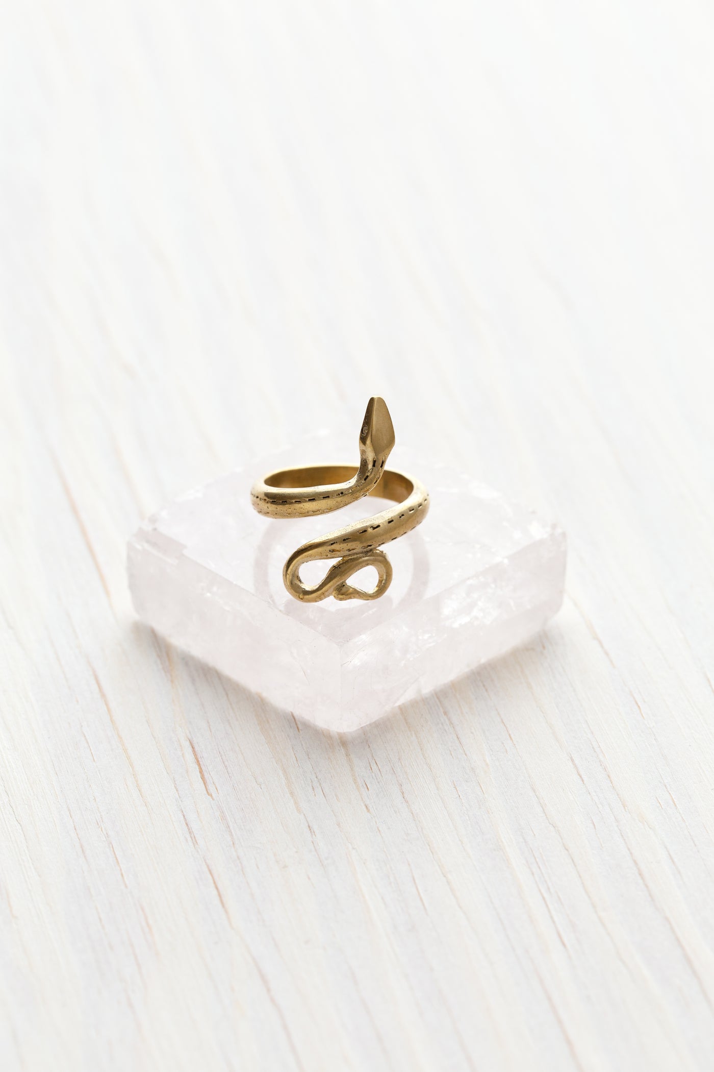 Golden serpent ring