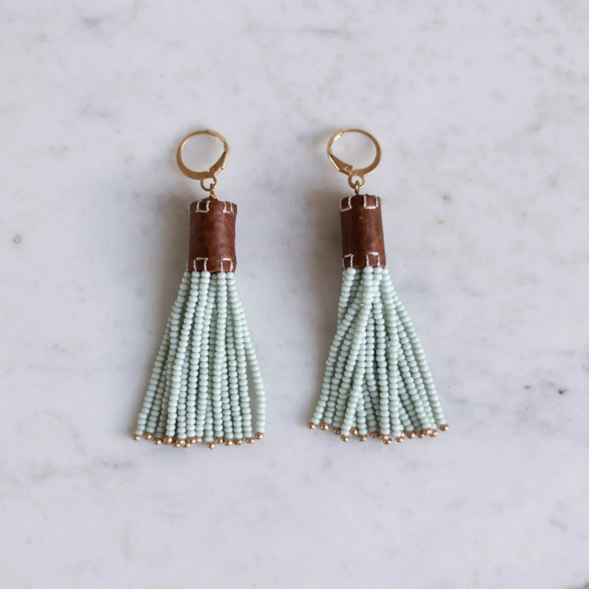 Ana Peregrina Rain Earrings - Moss
