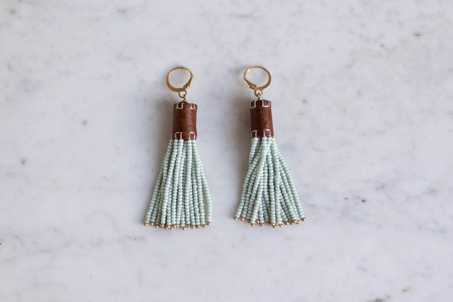 Ana Peregrina Rain Earrings - Moss