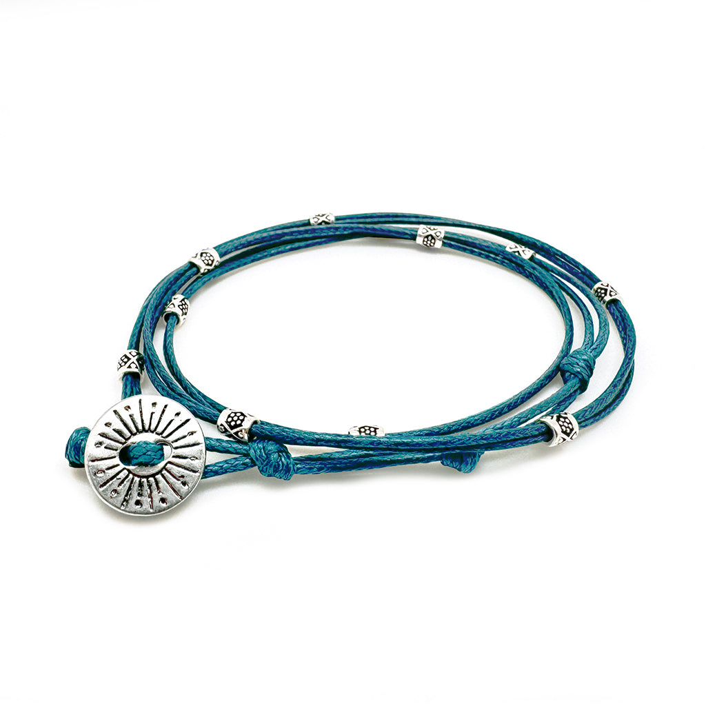 On The Move Wrap Bracelet - Teal