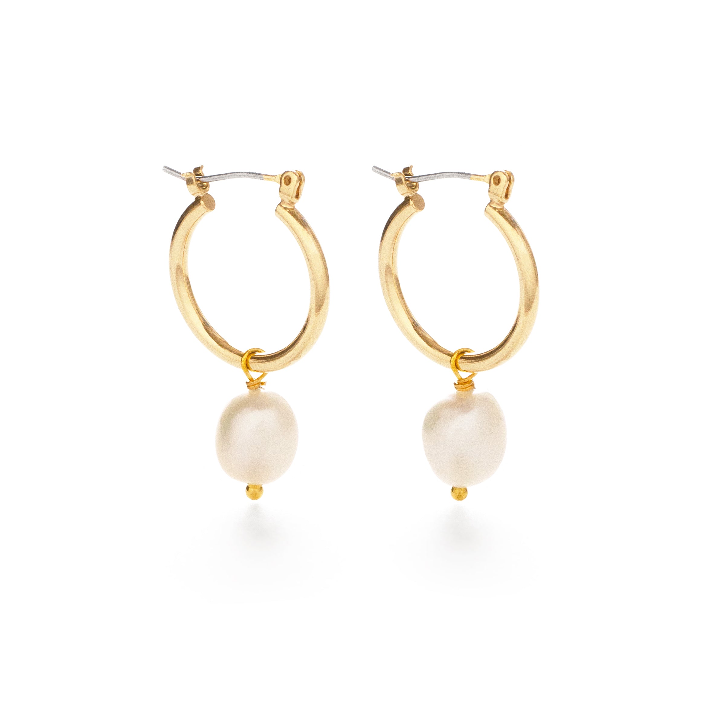 Pearl Hoop Earrings