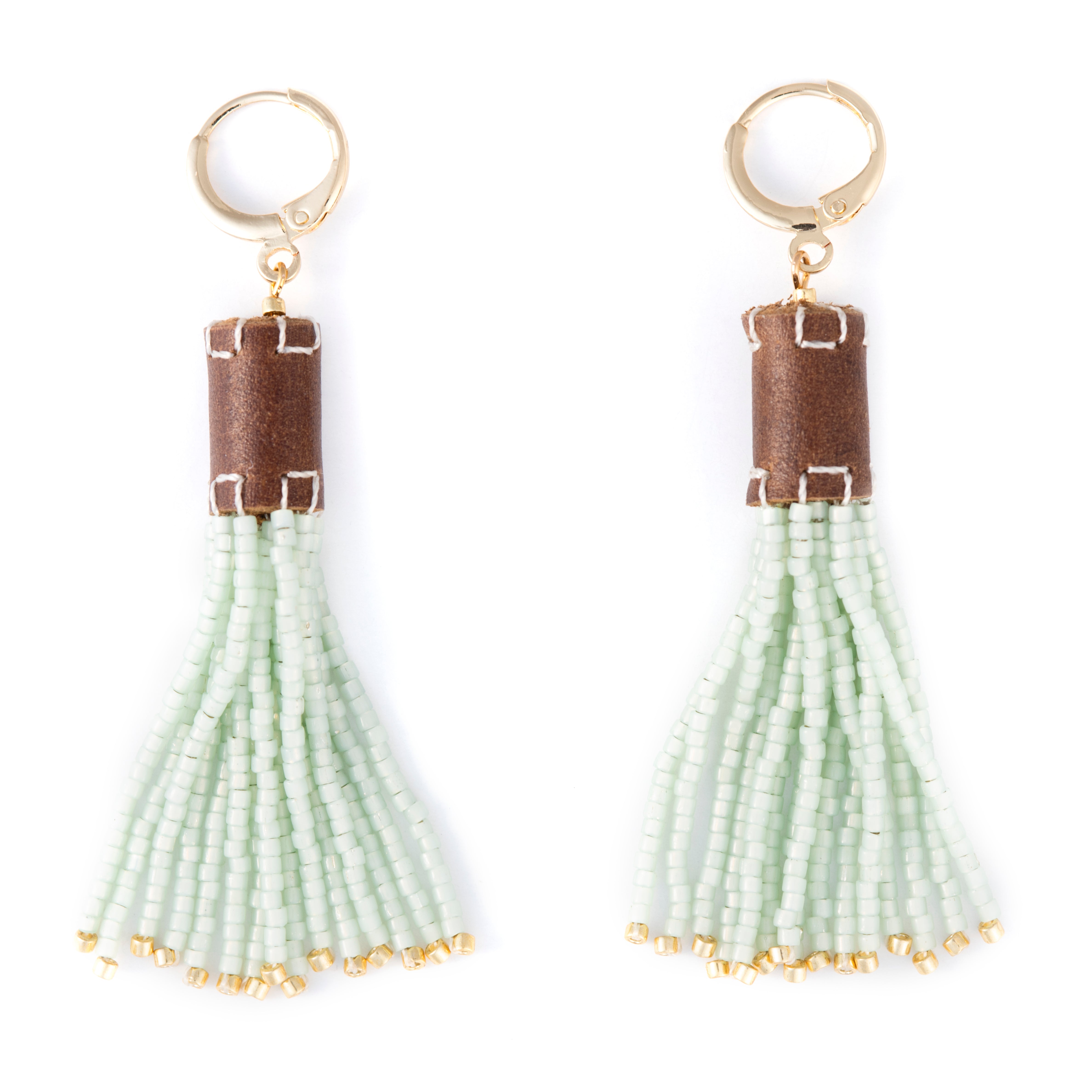 Ana Peregrina Rain Earrings - Moss