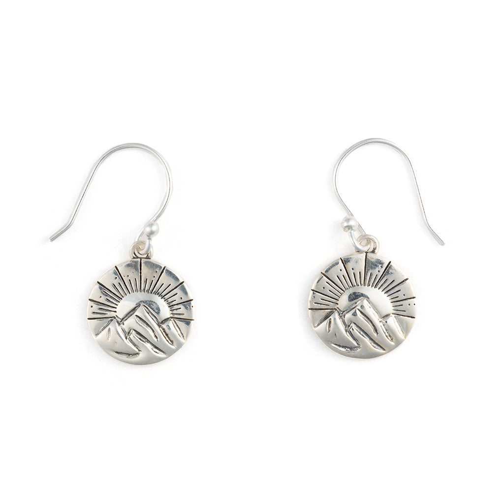 Mountain Sunrise Earrings - Short