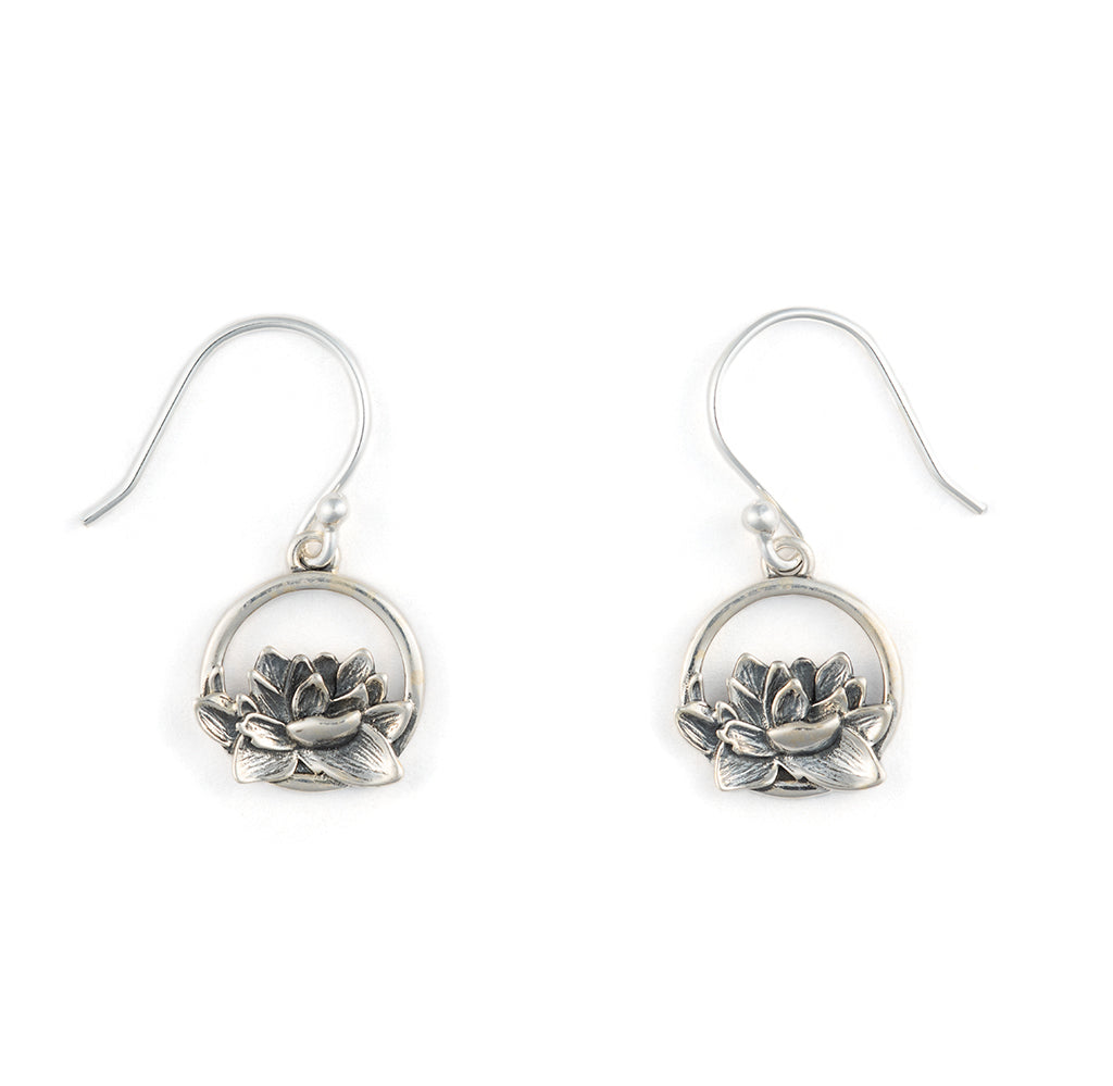Open Lotus Earrings - Short