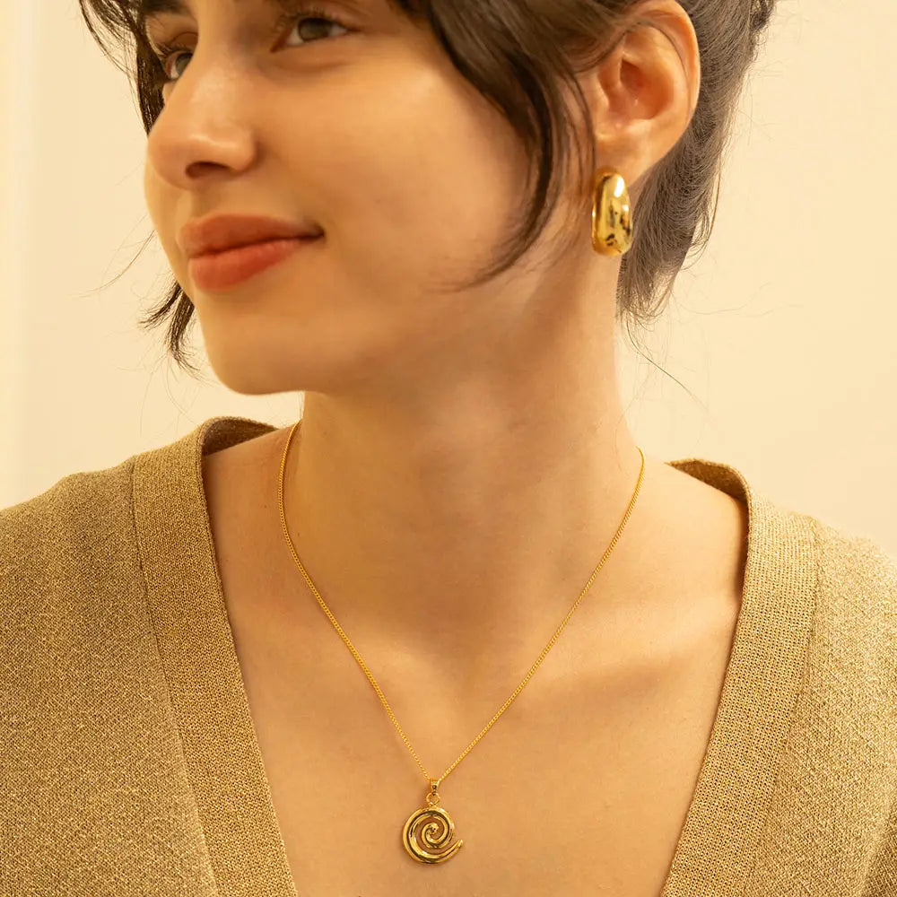 Spiral Pendant Necklace