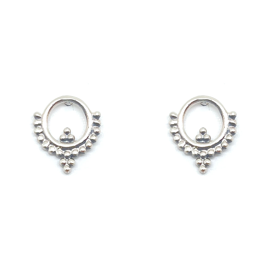 Tiny Charm Post Earrings - Henna