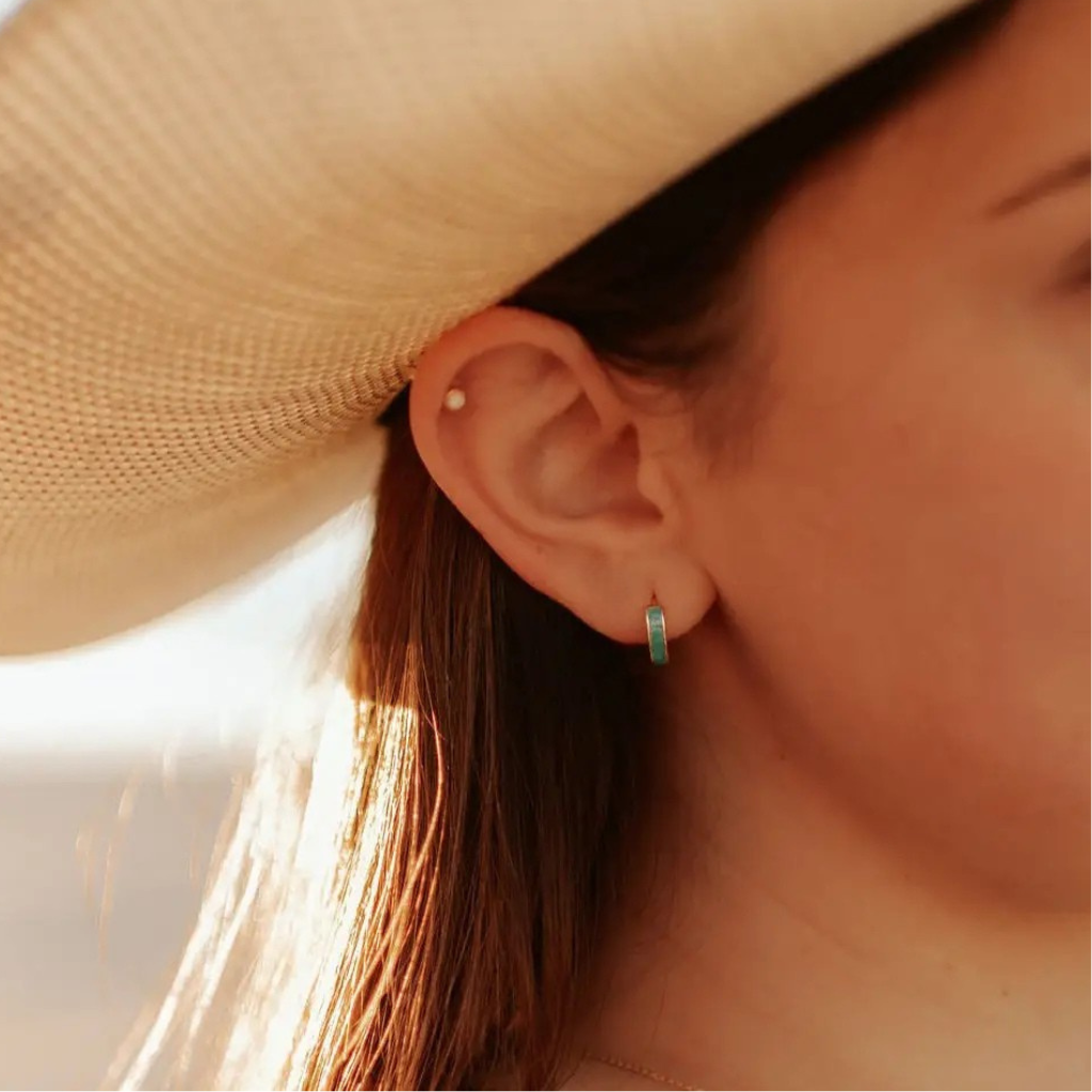 Main Character Single Earrings - Shimmer Enamel Hoop