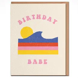 Birthday Babe- Retro Surf Birthday Card