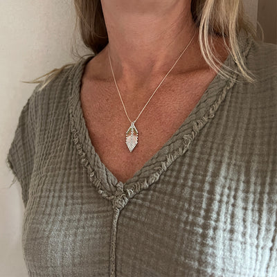 Ana Peregrina Mini Pluma Necklace - Silver