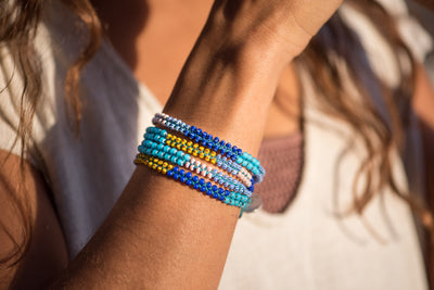 African Trade Bead Wrap Bracelet