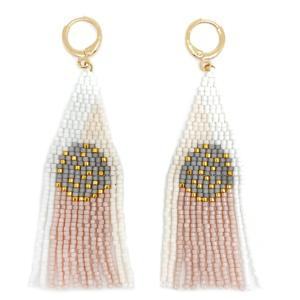 Ana Peregrina Sunrise Earrings - Dusty Pink