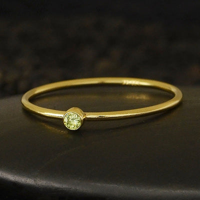 Stacking Birthstone Rings - Gold