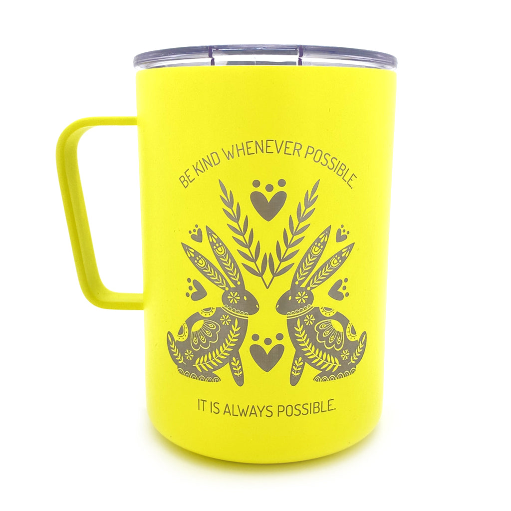 Bronwen 16oz Insulated Mug - Yellow