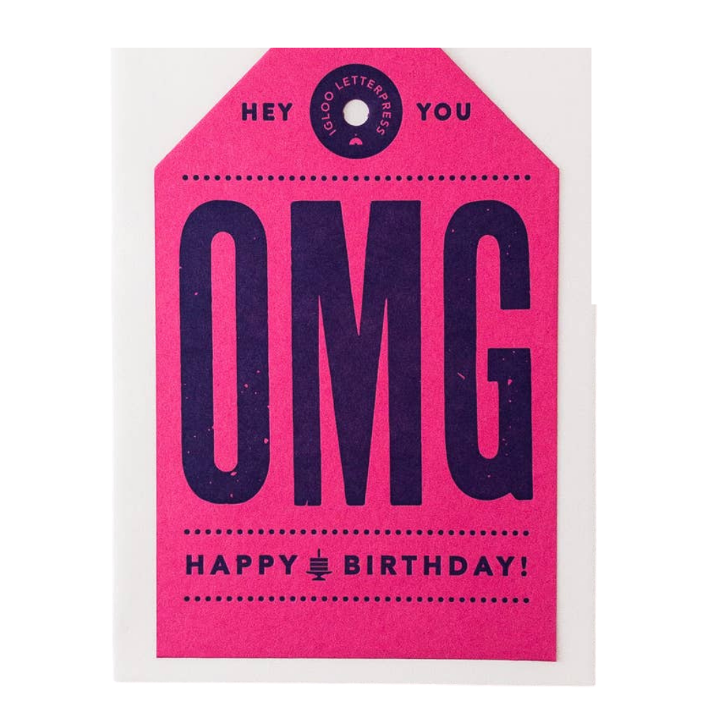 OMG Happy Birthday Tag Card