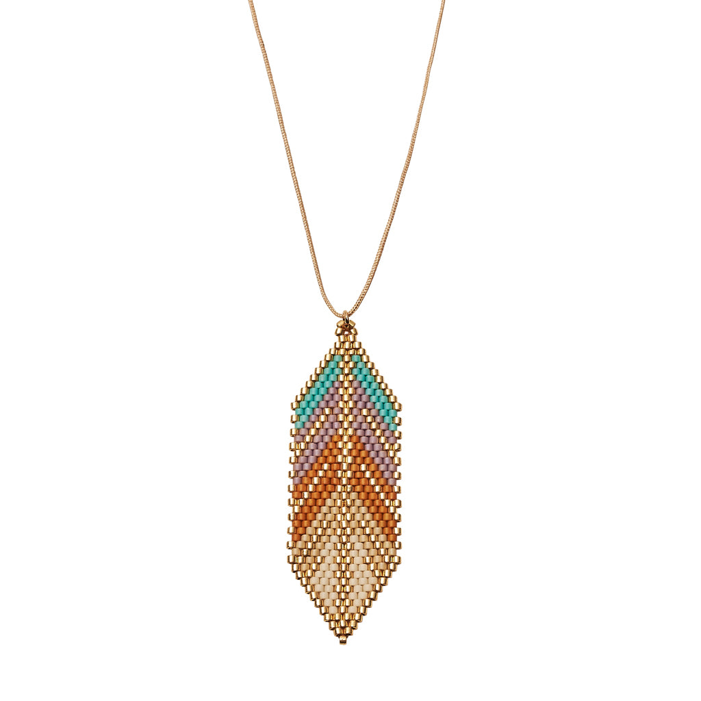 Ana Peregrina Large Pluma Necklace - Agua