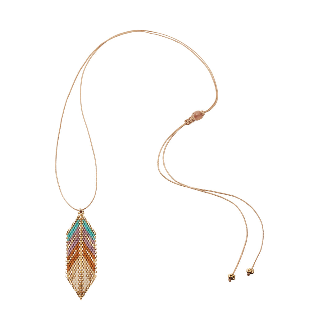 Ana Peregrina Large Pluma Necklace - Agua