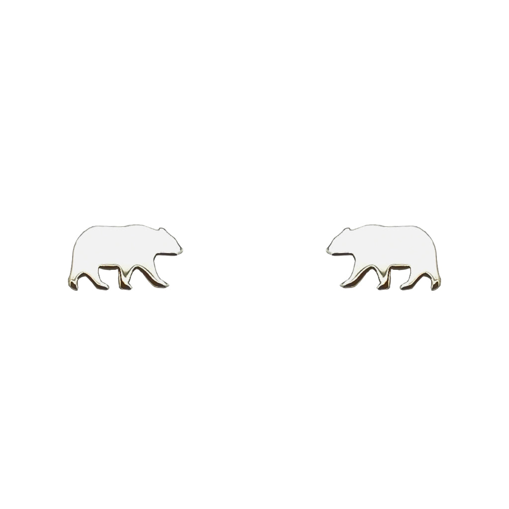 Tiny Charm Post Earrings - Bear