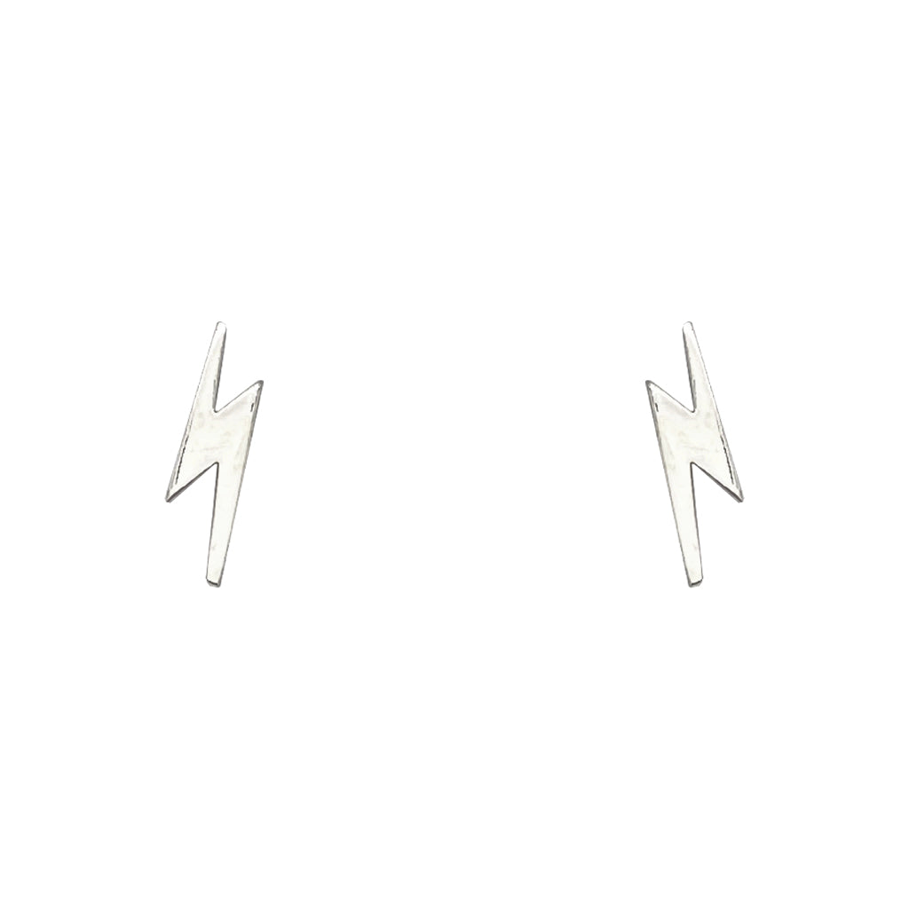 Tiny Charm Post Earrings - Lightning Bolt